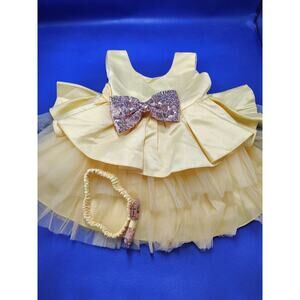 Jup Ellie dress for baby, yellow baby dress infant dress(Clo101)